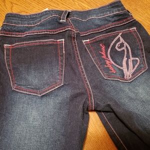 BABY phat Jean's Size 7 pink stitching